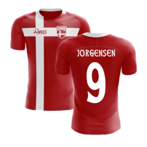 2024-2025 Denmark Flag Concept Football Shirt (Jorgensen 9)