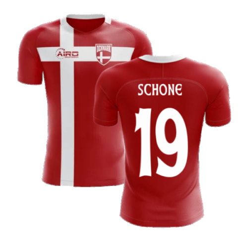 2024-2025 Denmark Flag Concept Football Shirt (Schone 19) - Kids