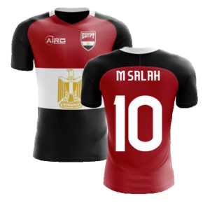 2024-2025 Egypt Flag Concept Football Shirt (M Salah 10) - Kids