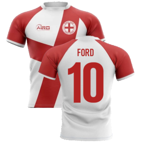 2024-2025 England Flag Concept Rugby Shirt (Ford 10)