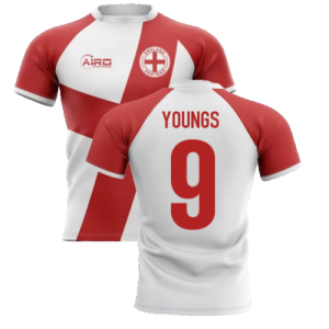 2024-2025 England Flag Concept Rugby Shirt (Youngs 9)