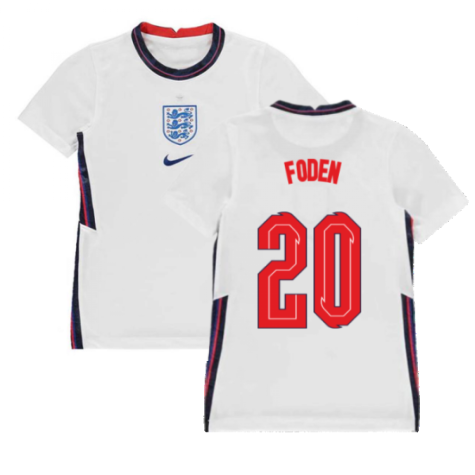 2020-2021 England Home Nike Football Shirt (Kids) (Foden 20)