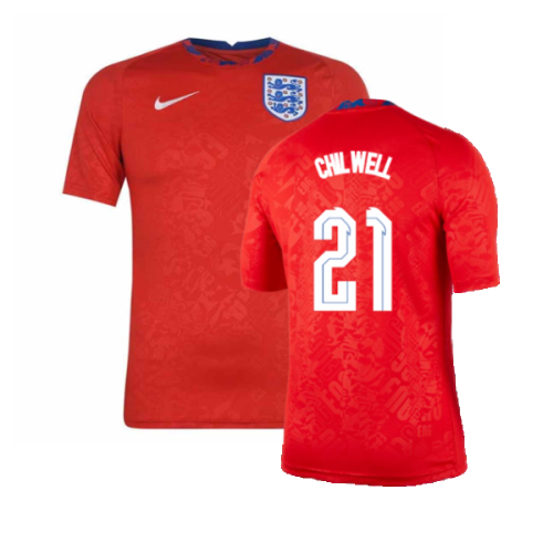 2020-2021 England Pre-Match Training Shirt (Red) (Chilwell 21)