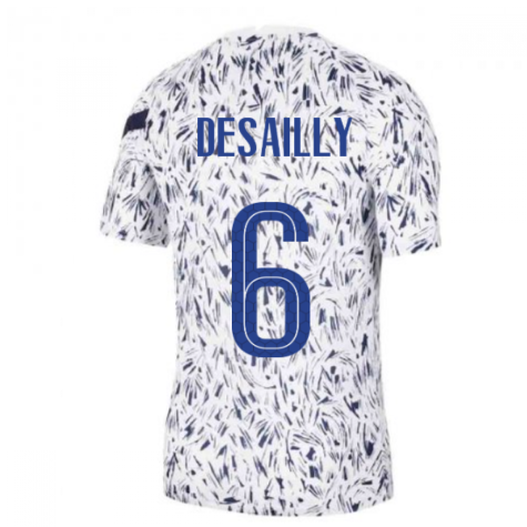 2020-2021 France Nike Dry Pre-Match Training Shirt (White) (DESAILLY 6)