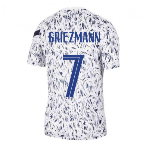 2020-2021 France Nike Dry Pre-Match Training Shirt (White) (GRIEZMANN 7)