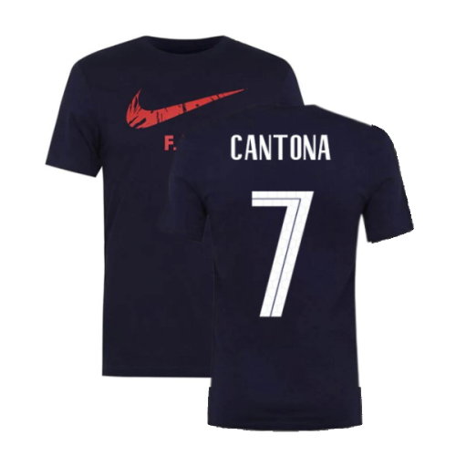 2020-2021 France Nike Ground Tee (Obsidian) (CANTONA 7)