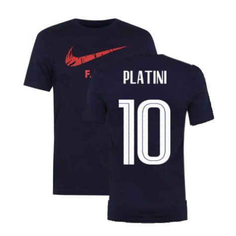 2020-2021 France Nike Ground Tee (Obsidian) (PLATINI 10)