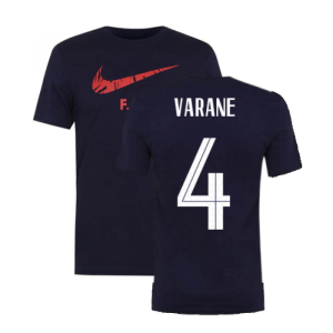 2020-2021 France Nike Ground Tee (Obsidian) (VARANE 4)