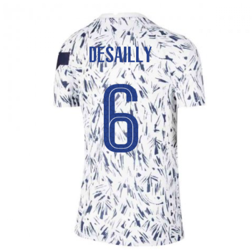 2020-2021 France Pre-Match Training Shirt (White) - Kids (DESAILLY 6)