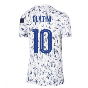 2020-2021 France Pre-Match Training Shirt (White) - Kids (PLATINI 10)