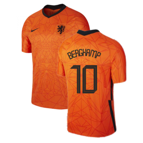 2020-2021 Holland Home Nike Football Shirt (Kids) (BERGKAMP 10)