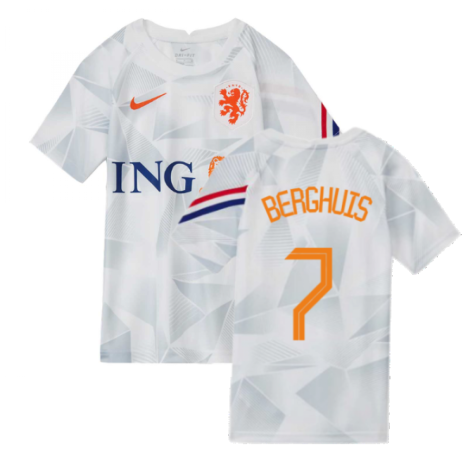 2020-2021 Holland Pre-Match Training Shirt (White) - Kids (BERGHUIS 7)