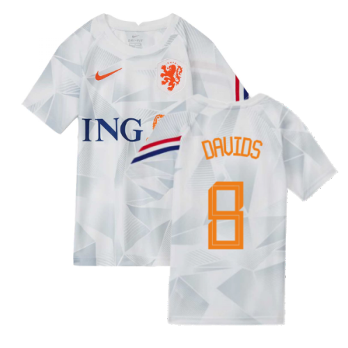 2020-2021 Holland Pre-Match Training Shirt (White) - Kids (DAVIDS 8)