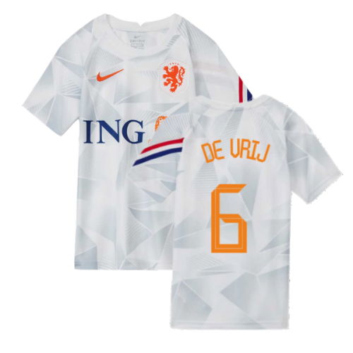 2020-2021 Holland Pre-Match Training Shirt (White) - Kids (DE VRIJ 6)