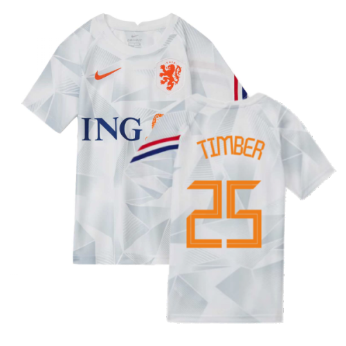 2020-2021 Holland Pre-Match Training Shirt (White) - Kids (TIMBER 25)