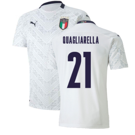 2020-2021 Italy Away Puma Football Shirt (Kids) (QUAGLIARELLA 21)