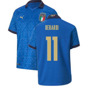 2020-2021 Italy Home Puma Football Shirt (Kids) (BERARDI 11)