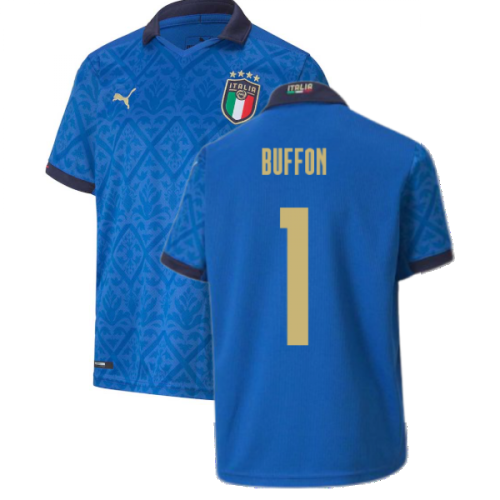 2020-2021 Italy Home Puma Football Shirt (Kids) (BUFFON 1)