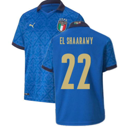 2020-2021 Italy Home Puma Football Shirt (Kids) (EL SHAARAWY 22)