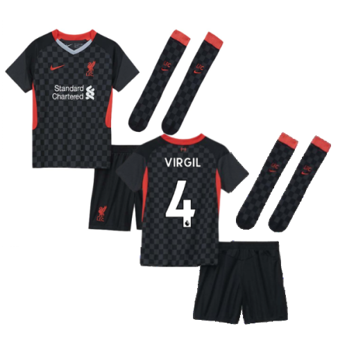 2020-2021 Liverpool 3rd Little Boys Mini Kit (VIRGIL 4)