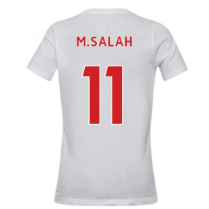 2020-2021 Liverpool Evergreen Crest Tee (White) - Kids (M.SALAH 11)