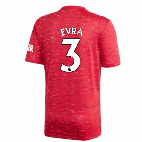 2020-2021 Man Utd Adidas Home Football Shirt (EVRA 3)