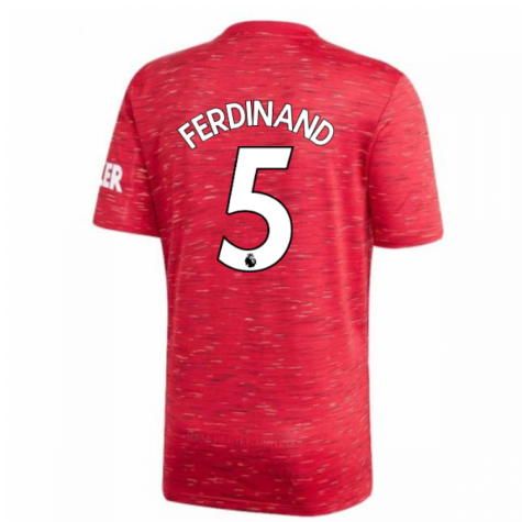 2020-2021 Man Utd Adidas Home Football Shirt (FERDINAND 5)