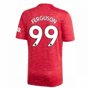 2020-2021 Man Utd Adidas Home Football Shirt (FERGUSON 99)