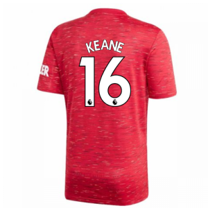 2020-2021 Man Utd Adidas Home Football Shirt (KEANE 16)