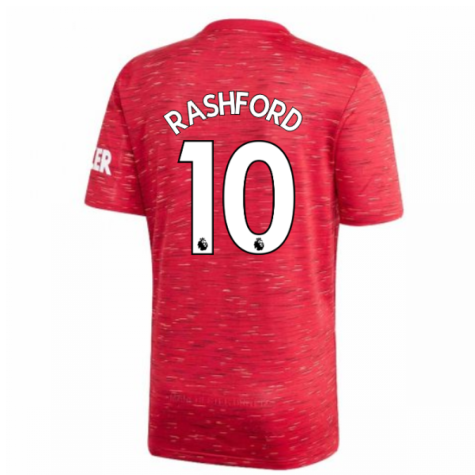 2020-2021 Man Utd Adidas Home Football Shirt (RASHFORD 10)