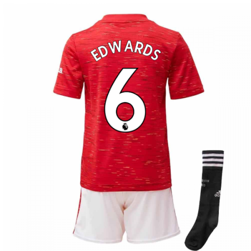 2020-2021 Man Utd Adidas Home Little Boys Mini Kit (EDWARDS 6)