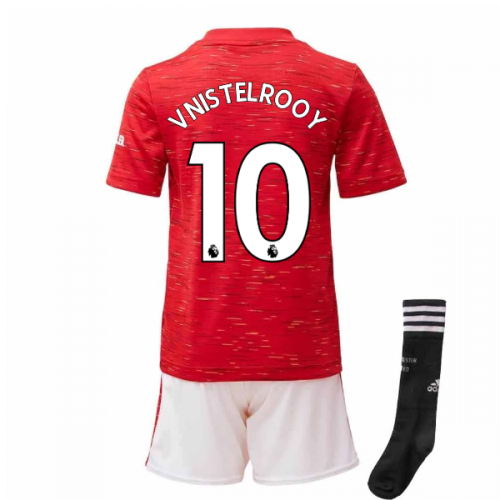 2020-2021 Man Utd Adidas Home Little Boys Mini Kit (V.NISTELROOY 10)