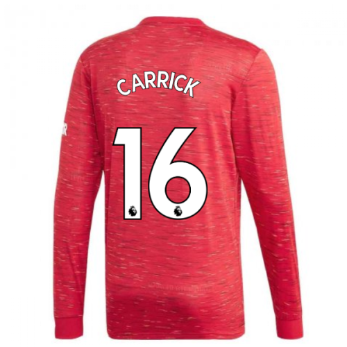 2020-2021 Man Utd Adidas Home Long Sleeve Shirt (CARRICK 16)