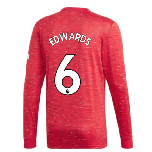 2020-2021 Man Utd Adidas Home Long Sleeve Shirt (EDWARDS 6)