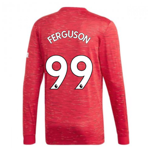 2020-2021 Man Utd Adidas Home Long Sleeve Shirt (FERGUSON 99)