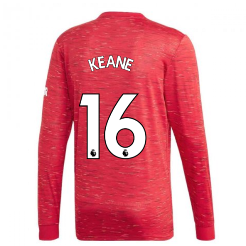 2020-2021 Man Utd Adidas Home Long Sleeve Shirt (KEANE 16)