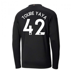 2020-2021 Manchester City Puma Away Long Sleeve Shirt (Kids) (TOURE YAYA 42)