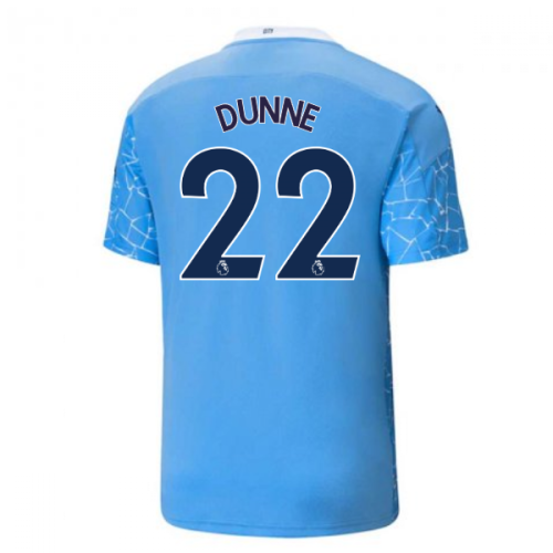 2020-2021 Manchester City Puma Home Football Shirt (DUNNE 22)