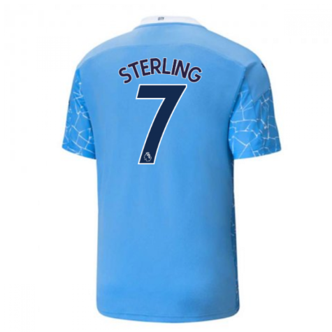 2020-2021 Manchester City Puma Home Football Shirt (STERLING 7)