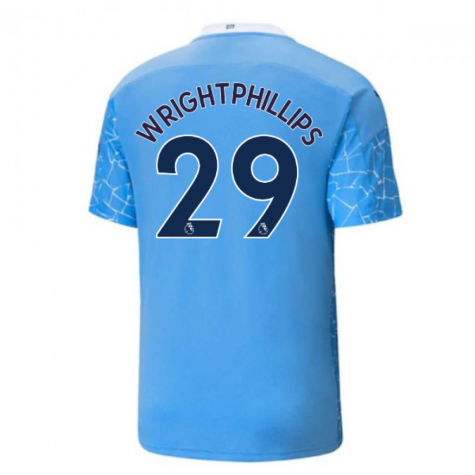 2020-2021 Manchester City Puma Home Football Shirt (WRIGHT-PHILLIPS 29)