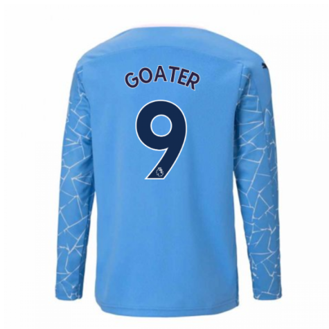 2020-2021 Manchester City Puma Home Long Sleeve Shirt (Kids) (GOATER 9)