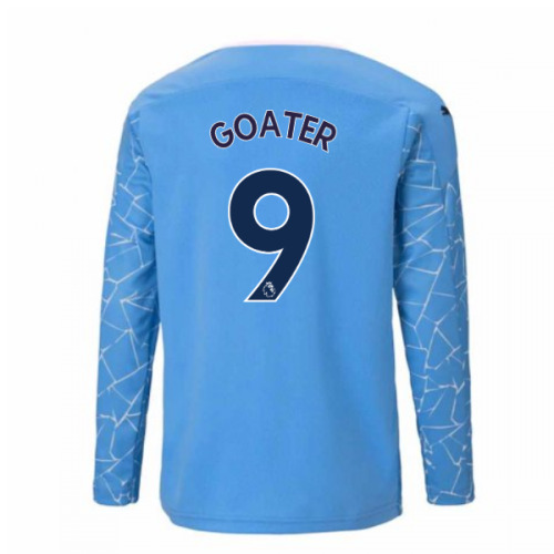 2020-2021 Manchester City Puma Home Long Sleeve Shirt (Kids) (GOATER 9)