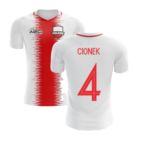 2024-2025 Poland Home Concept Football Shirt (Cionek 4) - Kids