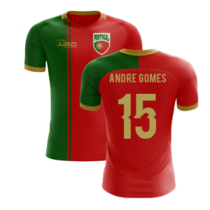 2024-2025 Portugal Flag Home Concept Football Shirt (Andre Gomes 15) - Kids