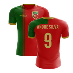 2024-2025 Portugal Flag Home Concept Football Shirt (Andre Silva 9)