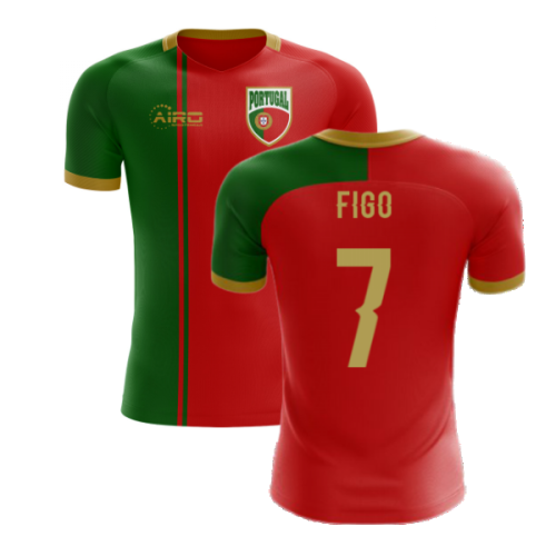 2024-2025 Portugal Flag Home Concept Football Shirt (Figo 7)