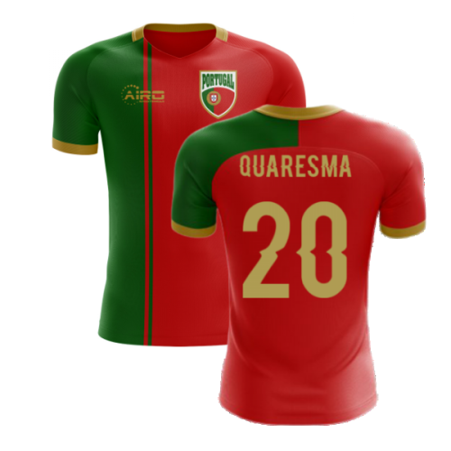 2024-2025 Portugal Flag Home Concept Football Shirt (Quaresma 20)