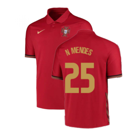 2020-2021 Portugal Home Nike Football Shirt (N.MENDES 25)