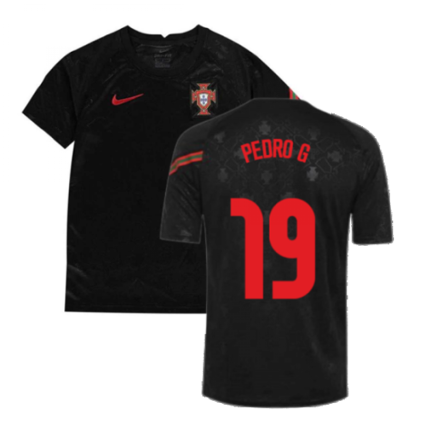 2020-2021 Portugal Pre-Match Training Shirt (Black) - Kids (PEDRO G 19)