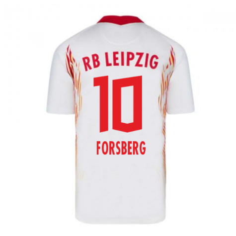 2020-2021 Red Bull Leipzig Home Nike Football Shirt (FORSBERG 10)